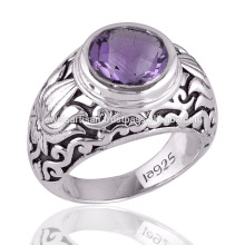 Kaufen Sie die besten Vintage lila Amethyst 925 Silber Statement Ring für alle Gelegenheit Geschenk
